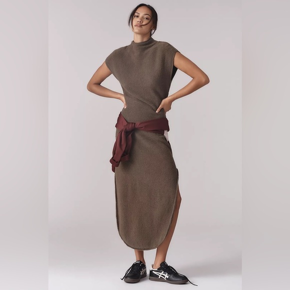 NWT! Daily Practice by Anthropologie Column Sweater Midi Dress - Small Petite 🏈 - Picture 1 of 5